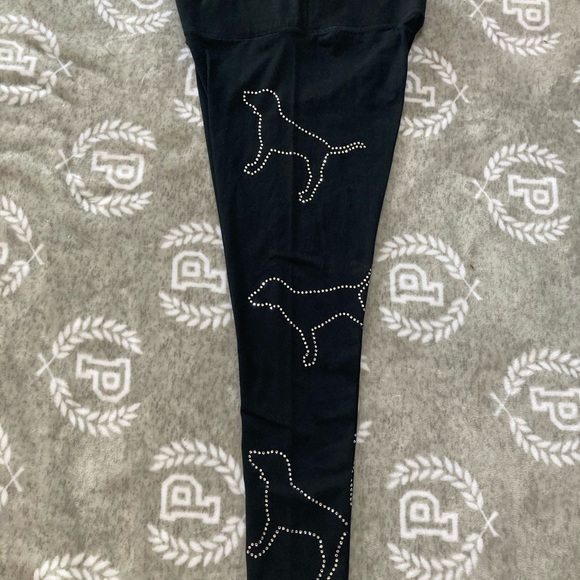 Victoria Secret PINK RHINESTONE BLING DOG LEGGINGS SOLD - Picture 4 of 8